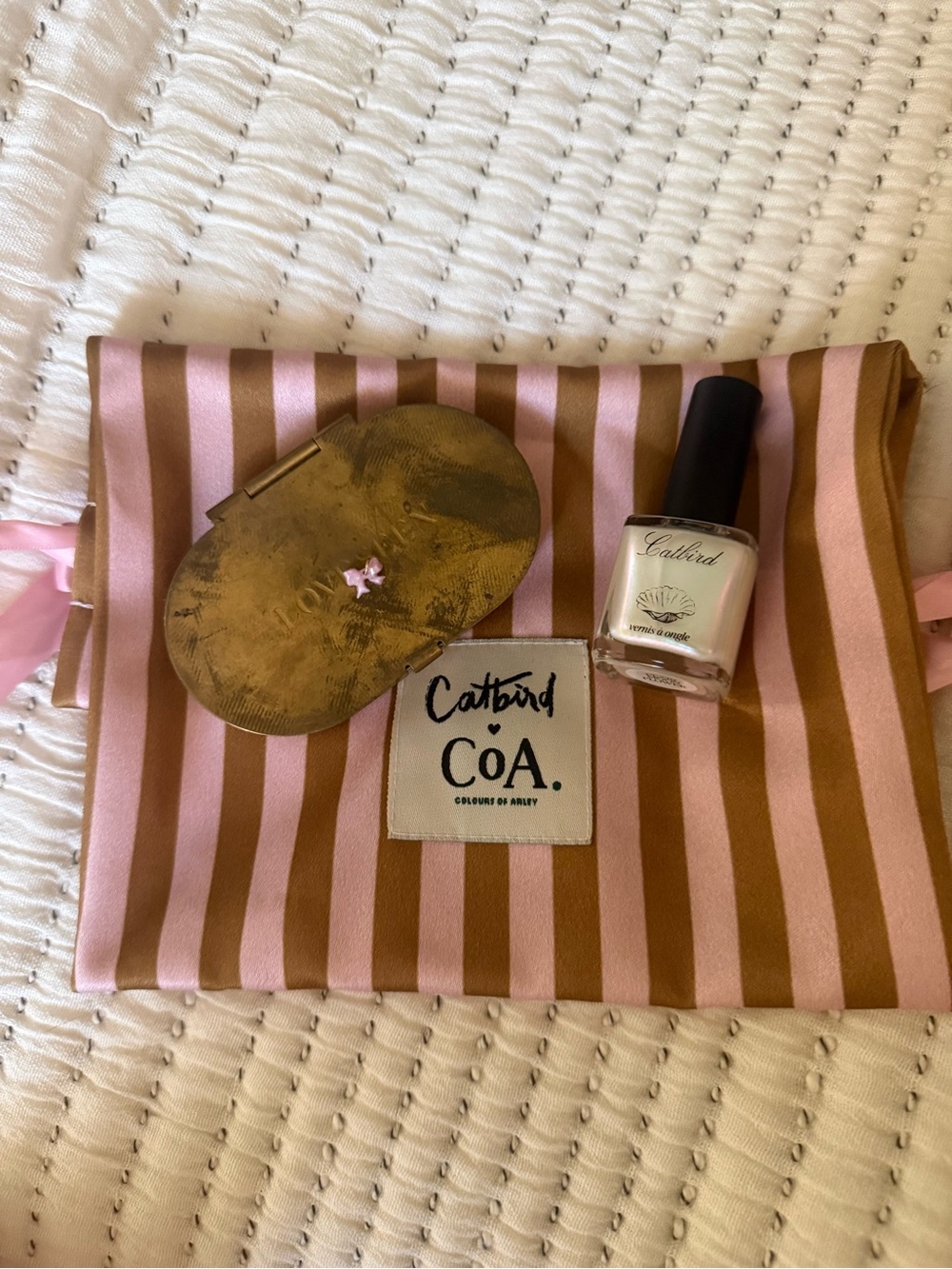 RARE Catbird Pink Bow Charm Limited Edition 14K Gold Bail gift set